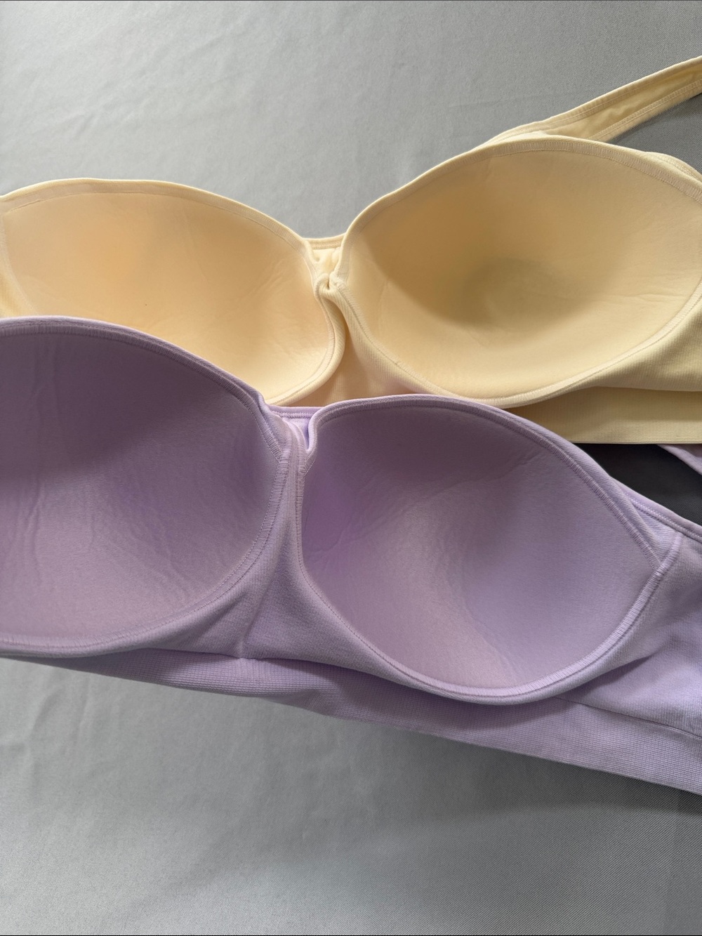 Truekind Bundle of 2 Daily Comfort Wireless Bras size 3X lavender purple & cream - Picture 6 of 7